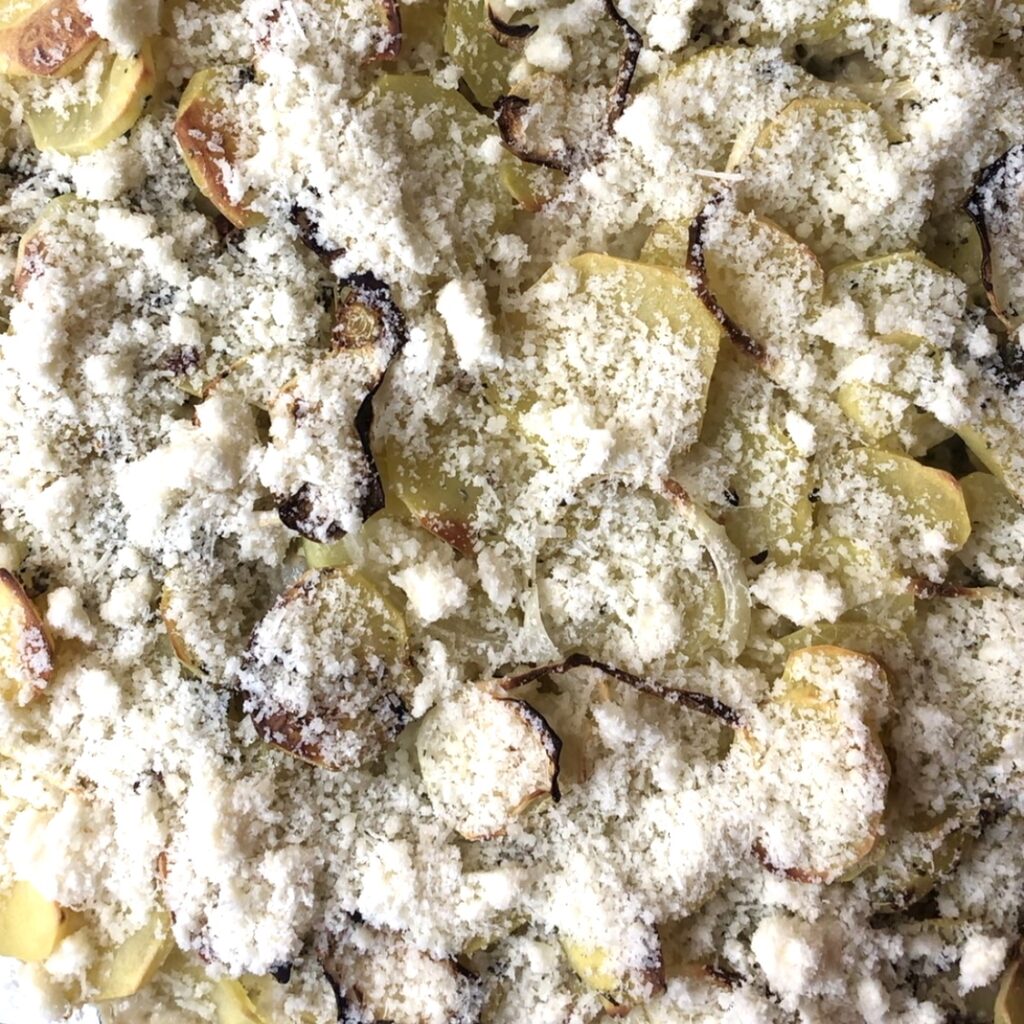 Parmesan auf Gratin