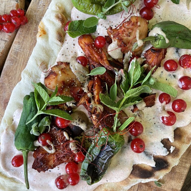 Read more about the article Flatbread mit Austernpilzen vom Grill